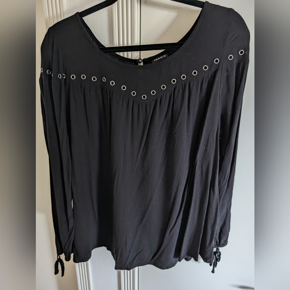 Grommet Blouse